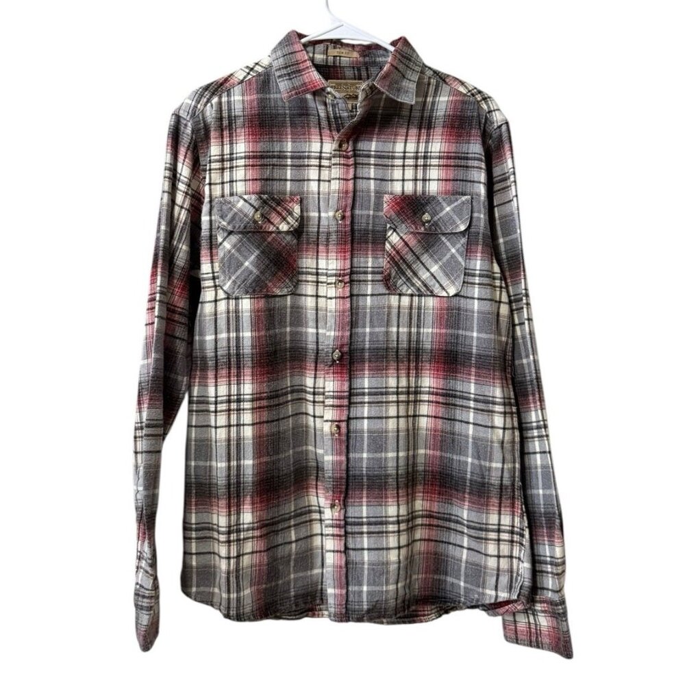Free Nature Men Flannel Shirt Sz Small Country‎ Plaid Western Outdoor Cowboy NWT